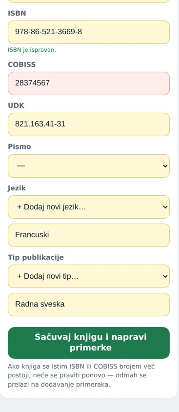 AI skeniranje CIP katalogizacije